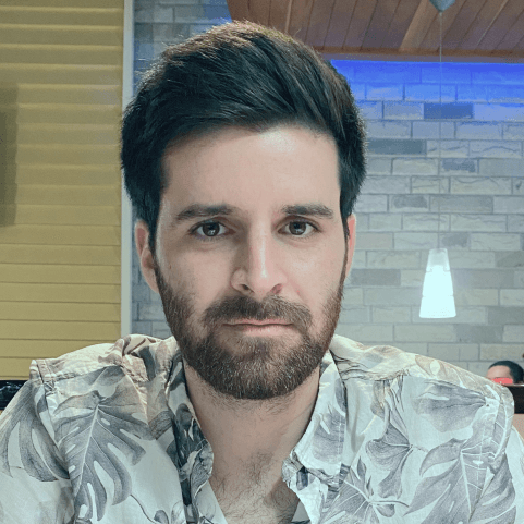 A photo of myself wearing a nice shirt at Chili's