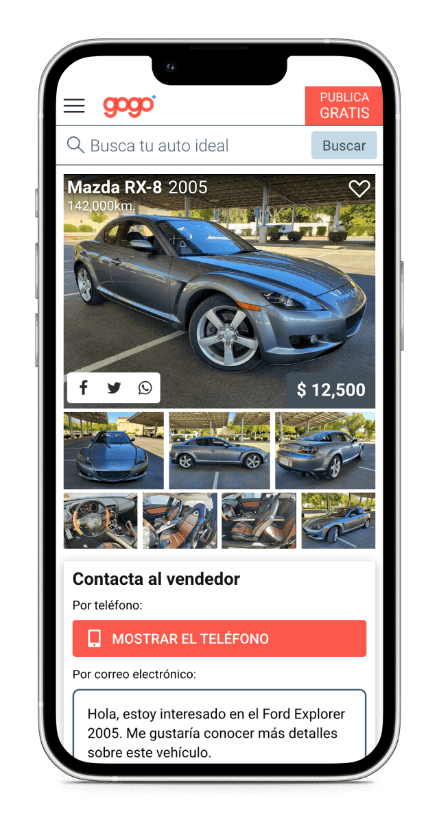 Screenshot of Gogo's UI on mobile.