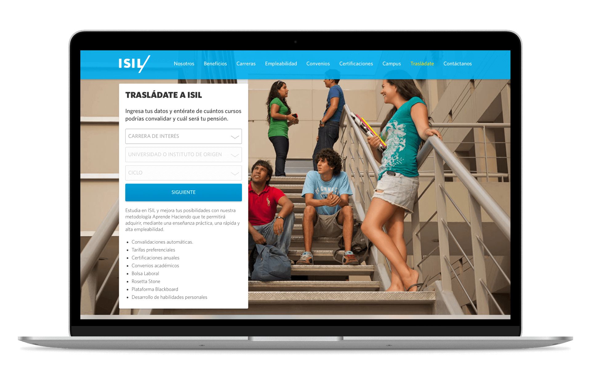 ISIL traslados home page.