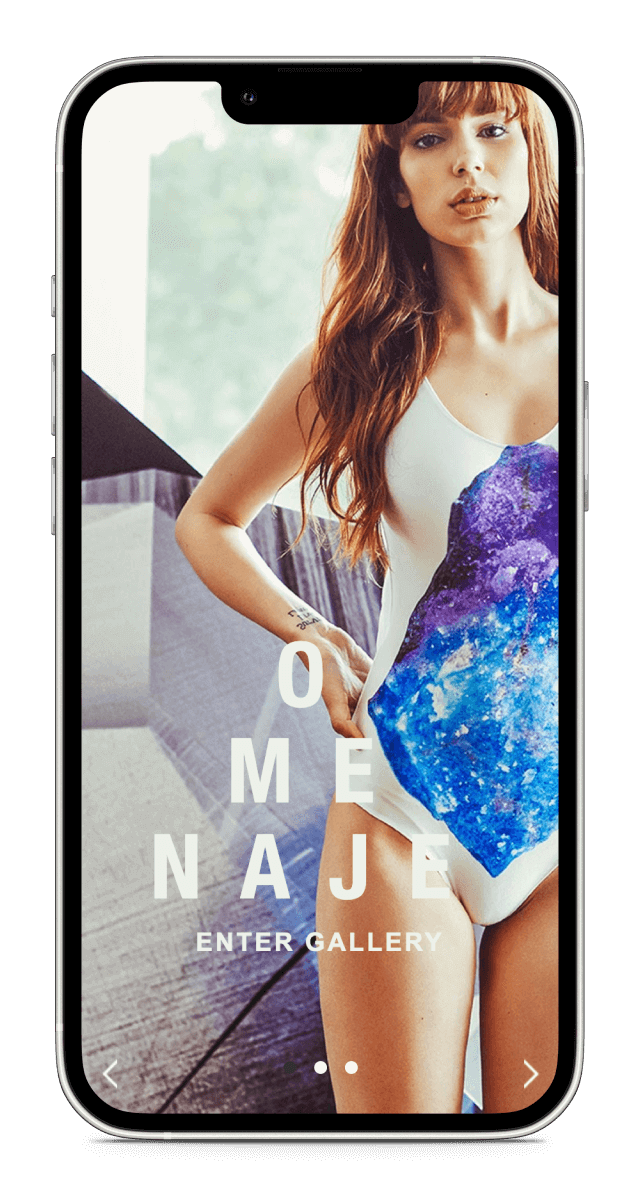 Mobile version of the homepage