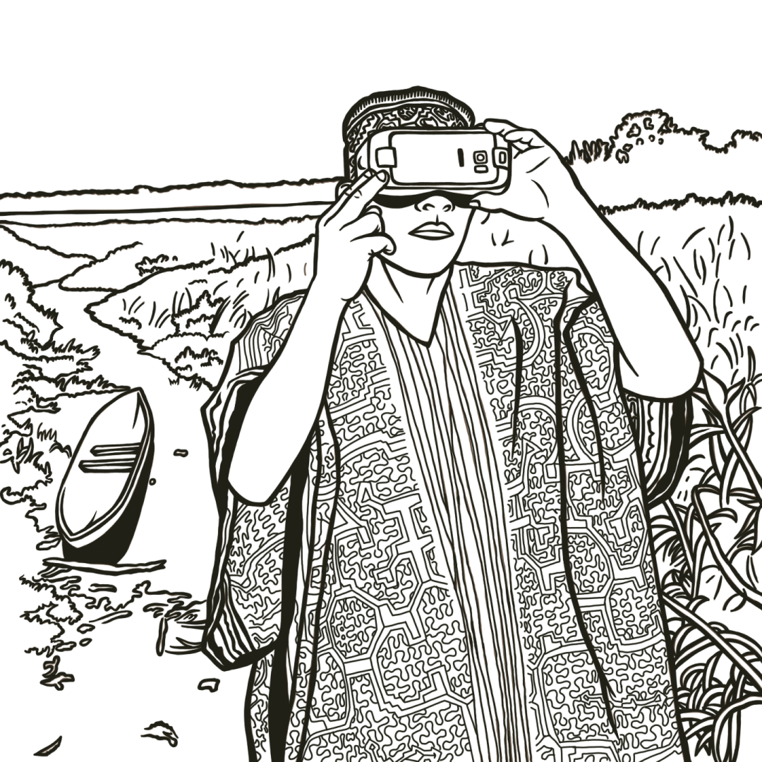 Illustration in black and white