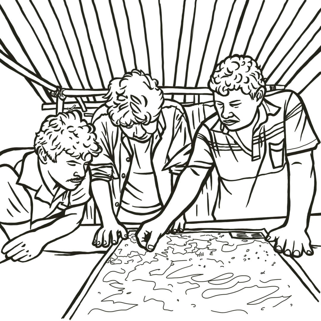 Illustration in black and white