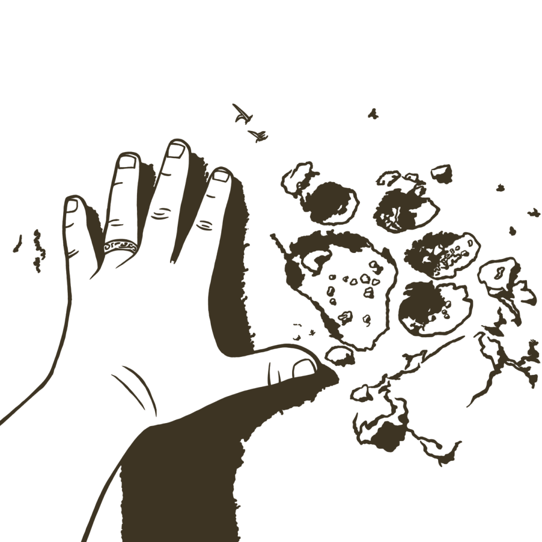 Illustration in black and white