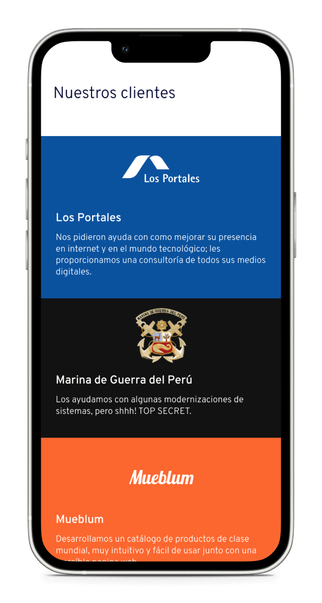 Screenshot of proatomic's UI on mobile